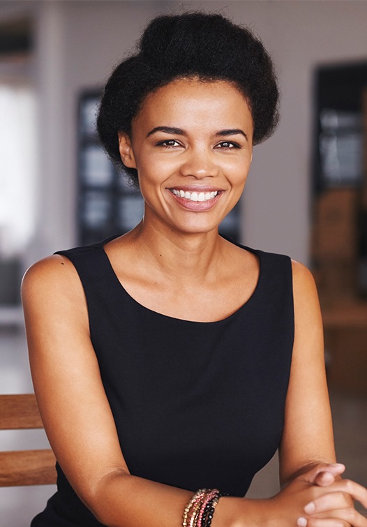 Woman sharing beautiful smile