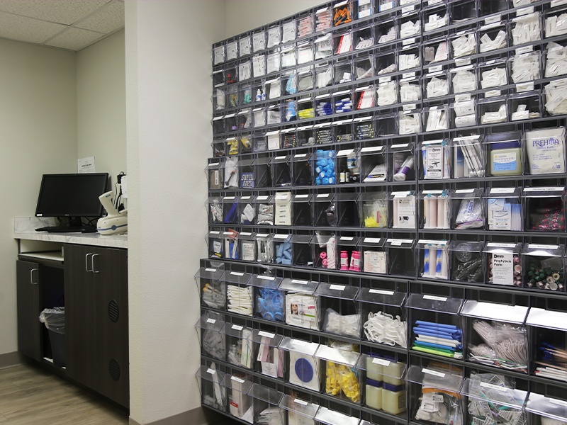 Dental lab and storage area