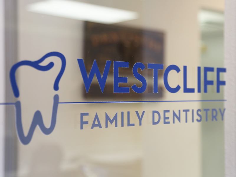 Westcliff Family Dentistry logo on door
